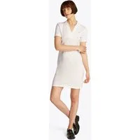 Tommy Hilfiger Polokleid SLIM OPEN NK POLO DRESS SS mit gestickter Tommy Hilfiger Flagge