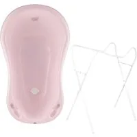 Hylat Baby Babybadewanne Hylat Baby Babybadewanne mit Gestell, TÜV Rheinland zertifiziert, Lite, (2-tlg), Hylat Baby Babywanne mit Gestell Rosa
