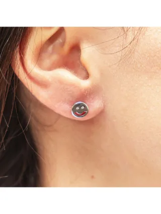 cai Ohrstecker 925/- Sterling Silber rhodiniert Smile