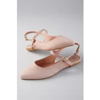 Aniston SHOES Slingpumps Flat, Sommerschuh, Riemchensandale - schmale Form