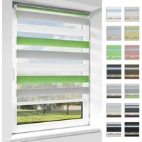Doppelrollo Klemmfix ohne Bohren, Vkele, 230cm,freihängend Klemmträger, Klemmfix, rollos Blickdicht für Fenster und Tür