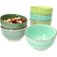 MamboCat Müslischale 6er Set Müslischalen Green, Steingut