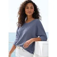 Vivance 3/4-Arm-Shirt mit sommerlicher Waffelstruktur aus bügelfreier Strickqualität