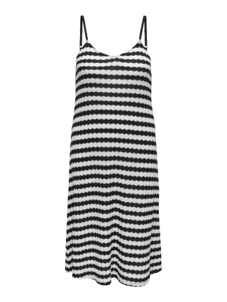 ONLY CARMAKOMA - CAREVARA S/L MIDAXI STRIPE DRESS JRS Black - Gr. - 48