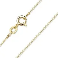 Materia Gliederkette Damen Gold Ankerkette 1mm K64, Sterlingsilber, vergoldet
