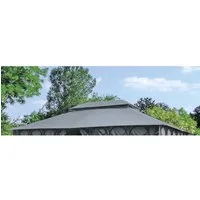 BURI Pavillon Ersatzdach für Cape Town Garten-Pavillon anthrazit 4x3m Pavillondach