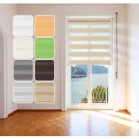 Doppelrollo "NOA", Duo-Rollo, DomDeco, Klemm- oder Schraubmontage, Klemmbar, Kettenzug, ohne Bohren, Sicht- und Blendschutz