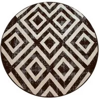 Paco Home Teppich Poco 821, rund, Höhe: 6 mm, Kurzflor, Rauten-Design, In- und Outdoor geeignet