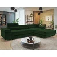 MIRJAN24 Ecksofa Torezio Mini, mit Bettkasten und Schlaffunktion, Einstellbare Kopfstützen, 280x170x70-90 cm