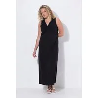Angel of Style Jerseykleid Maxi-Jerseykleid ärmellose A-Linie Drapierung