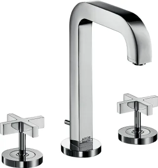 Hansgrohe 3-Loch Waschtischarmatur Axor Citterio chrom mit Kreuzgriffen, 39133000 39133000