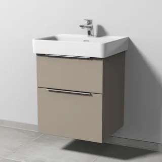 Sanipa 3way Waschtischunterbau zu Laufen Pro S Waschtisch mit 2 Auszügen, Sandgrau-Matt UF76567