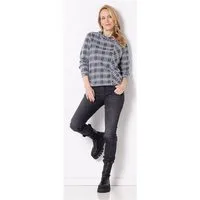 SER Sweatshirt Sweatshirt Karo mit Federhaar W8250613