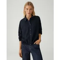 OPUS Hemdbluse FYNAMO aus weicher Lyocell Qualität Lockere Passform, ovaler Schnitt, überschnittene Schulter