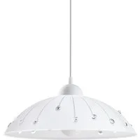 EGLO Hängeleuchte VETRO Pendellampe, Kunststoff und Glas, E27, Esstischlampe, Lampe, Dimmfunktion, ohne Leuchtmittel, Hängeleuchte, H110 x Ø35, weiss, 1X60W exkl.