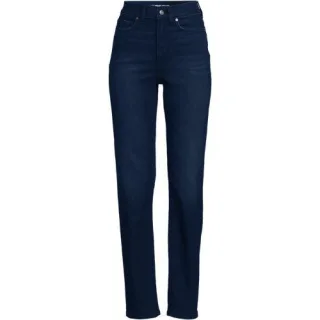 Rail Straight Fit Jeans High Waist, Damen,  Blau, by Lands' End