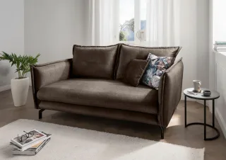 Home affaire 3-Sitzer "LAVA Breite 198 cm, modern und elegant, aktuelle Kissenoptik, bequem" Armlehnen verstellbar