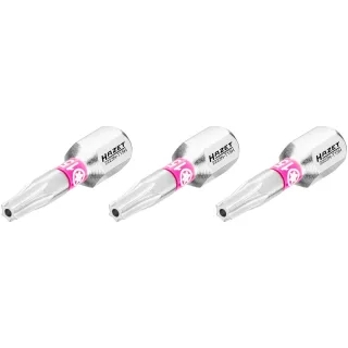 HAZET Bit Sechskant 6,3 (1/4 Zoll) Tamper Resistant TORX Profil 3 Stück - 2223N-T15H/3