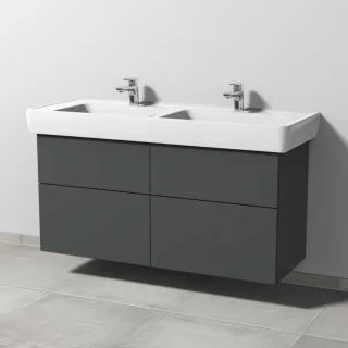 Sanipa 3way Waschtischunterbau zu Laufen Pro A Waschtisch mit 4 Auszügen, Anthrazit-Matt SM76022