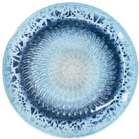 Kaladia Multireibe Reibeteller in Blau mit Muster - zum Zerkleinern von Zutaten, Keramik, handbemalte Küchenreibe aus Keramik - Made in Spain
