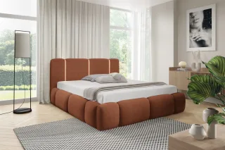 Polsterbett Schlafzimmerbett SPRINGS Komplettset 180x200cm in Stoff Lambi Kor...