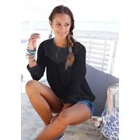 Buffalo Spitzenbluse aus gewebter Viskose, sommerlich, Boho-Style
