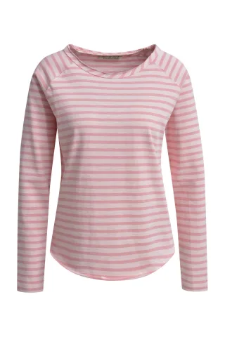 Smith&Soul - Regular Basic Sweat Raglan Striped powder rosã© - Gr. - M