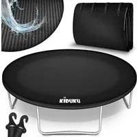 KIDUKU Trampolin-Abdeckplane Trampolin Regenabdeckung Schwarz 244 - 427 cm, Wetterschutzplane