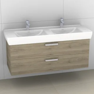 Artiqua 415 Waschtischunterschrank für Pro A 814967 Sanremo Eiche quer NB, 415-WU2L-L30-7144-428 415-WU2L-L30-7144-428