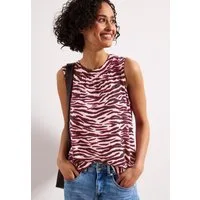 STREET ONE Shirttop Sommershirt mit Zebra-Print