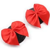 Be Lily Accessoires Brustwarzenabdeckung, Nipple Covers in schwarz / rot - One Size