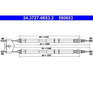ATE Handbremsseil hinten Ford Fiesta Fusion Mazda 2