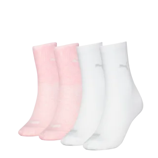 PUMA Socken "PUMA WOMEN SOCK 4P ECOM" 4er-Pack, mit unterstützender Fußgewölbestruktur