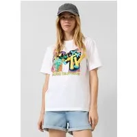 QS Kurzarmshirt T-Shirt T-Shirt mit MTV®-Print