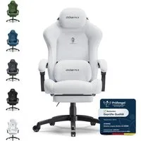 Dowinx Gaming-Stuhl Atmungsaktiver und Ergonomischer Bürostuhl aus Mikrofaser-Velours (Packung), Weiches Sitzgefühl, Verstellbarer Schreibtischstuhl mit Fußstütze