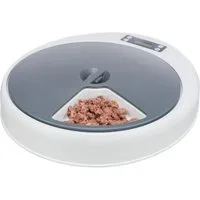 TRIXIE Hunde-Futterautomat Futterautomat TX4+1 - weiß/grau - 5 × 0,25 l/34 × 6 × 39 cm