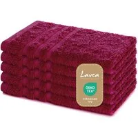 Lavea Gästehandtuch 5er Set Gästehandtücher, Elena Frottee, 30x50 cm Gästetuch, 100% Baumwolle (5er Set), 500 g/m² Frottier, weich & saugstark, pflegeleicht