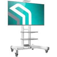 ONKRON TV-Ständer 40-70 Zoll, bis 45.5 kg, VESA 100x100-600x400, TS1552-W, (bis 70,00 Zoll, rollbar, höhenverstellbar, mit Bewegungssperre)