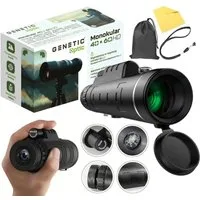 GENETIC Optic Monokular mit BaK-7 Prisma für Outdoor & Natur IPX4 inkl Zubehör Monokular (40x60 HD mit BaK-7 Prisma, spritzwassergeschützt & stoßfest)