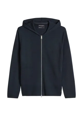 Marc OPolo Casual - Kapuzen-Strickjacke regular Peppercorn Grey - Gr. - 3XL