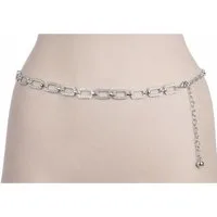 Cassandra Accessoires Kettengürtel Damen Taillenkette Silber - mit funkelnden Straßsteinen