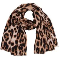MIRROSI Modeschal weicher und warmer Schal Leo Leopard mit Fransen, 90x180cm, (Neue Kollektion Herbst/ Winter 2025), Paisley Muster Damen Halstuch ideal für Herbst und Winter