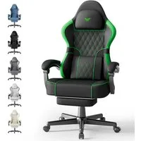 Huracan Gaming-Stuhl Gamer Chair mit verstellbare Kopfstütze und Lendenkissen,Ergonomisch
