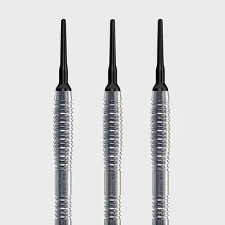 Soft Dart Barrel Tropfen Grip2 V1 - Silber / 16g