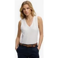 Superdry Tanktop STUDIOS VEE NECK VEST aus Baumwollmischung mit Lyocell, Regular Fit, ärmellos