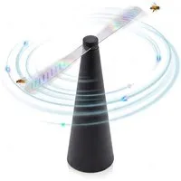 Spetebo Fliegenwedler Fliegenwedler schwarz - 26 cm - Insekten Abwehr, Stück 1-tlg., Insektenvertreiber, Insekten Abwehr Ventilator Batterie betrieben