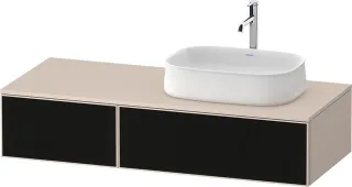 Duravit Zencha Konsolenwaschtischunterbau wandhängend Schwarz Linienstruktur & Taupe n/a & Supermatt ZE4817063830000