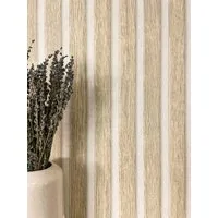 Newroom Vliestapete Barcley Nature Light Tapete Holzwandpaneele Paneele,Lamelle, Beige Tapete Skandinavisch Paneele - Holzwandpaneele Wandpaneele Creme Weiß Modern Lamelle für Schlafzimmer Wohnzimmer Küche, Wandpaneele