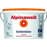Alpina Wandfarbe Alpina Seidenlatex Alpinaweiß 2,5 L seidenglänzend