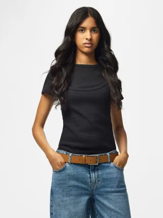 PIECES - PCNADY LEATHER JEANS BELT NOOS Cognac - Gr. - 85